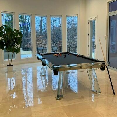 Filotto Crystal Glass Pool Table