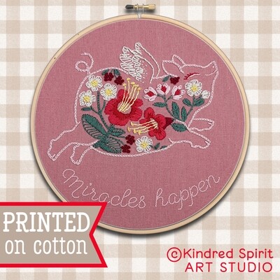 Pig Hand Embroidery Kit - Custom Quote Embroidery Pig Hand Embroidery Kit - Custom Quote Embroidery