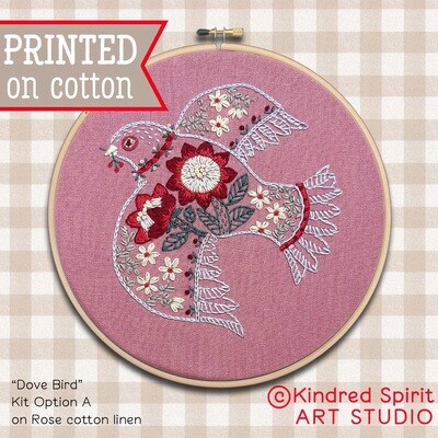 Dove Hand Embroidery Kit - Custom Quote Embroidery Dove Hand Embroidery Kit - Custom Quote Embroidery
