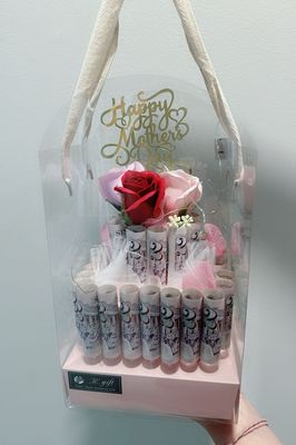 [cake] Money design - 3 soap roses with tag in box