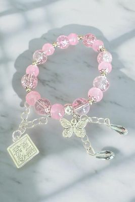 Beautiful Crystal Bracelet with Butterfly Clip