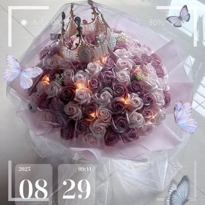 99 pink soap roses bouquet