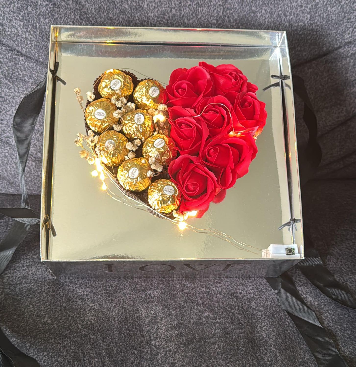 Heart Shape Soap Rose in box