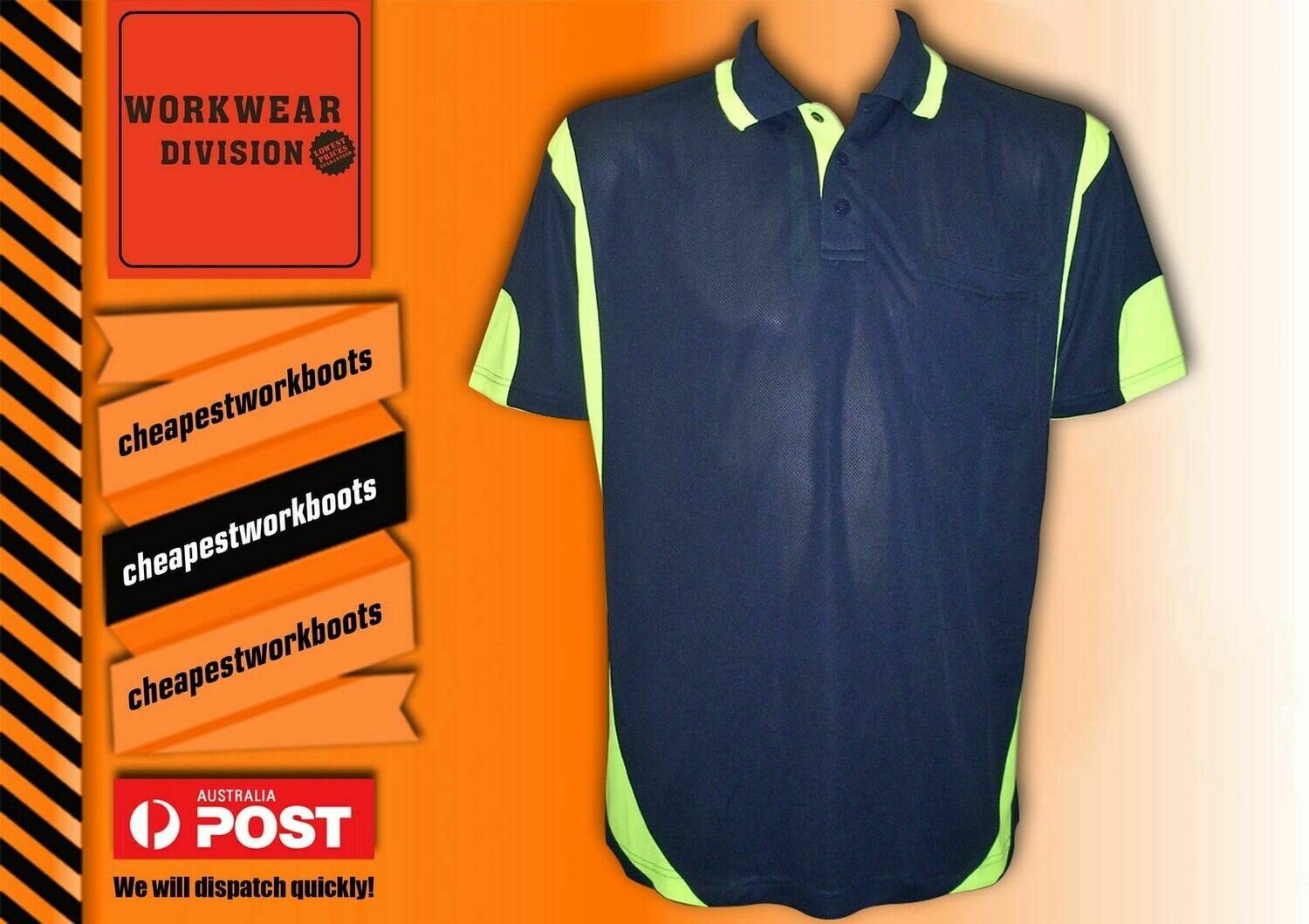 10 x Hi Vis Polo Shirt Safety Workwear Cool Breathable Micromesh Short Sleeve