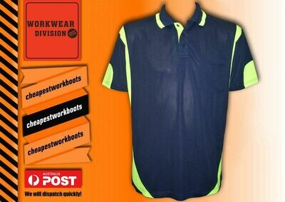 10 x Hi Vis Polo Shirt Safety Workwear Cool Breathable Micromesh Short Sleeve