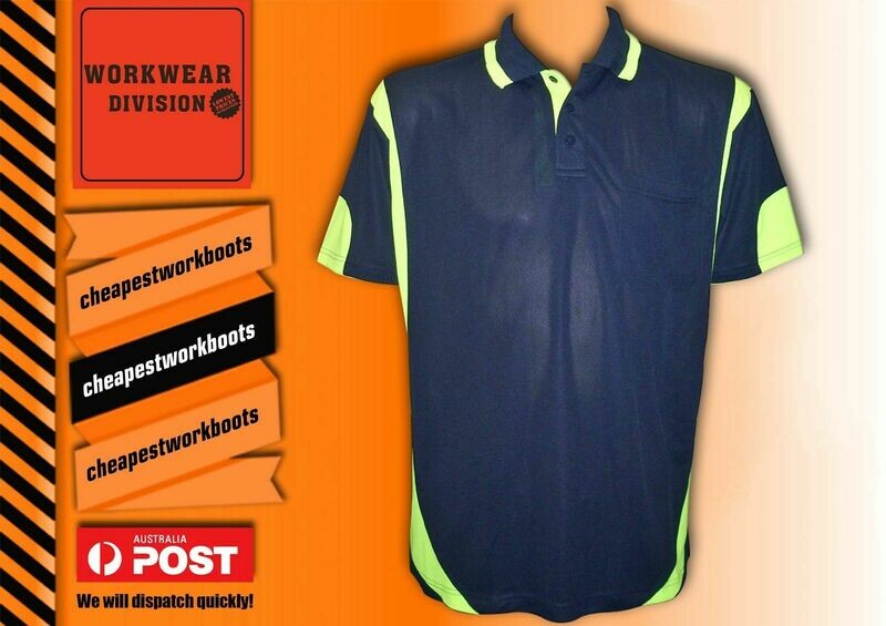 10 x Hi Vis Polo Shirt Safety Workwear Cool Breathable Micromesh Short Sleeve