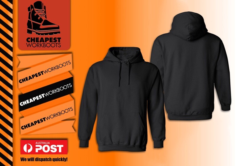 1 x Black Hoodie Jumper Kangaroo Pocket