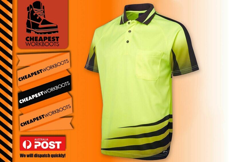 3 x Hi Vis POLO similar to JB's Rippa Style Polo Shirt ORANGE/BLACK S - 5XL Mens Work wear