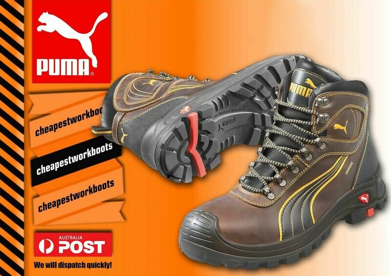 Puma Sierra Nevada 630227 Composite Toe Safety Boot Steel Cap WATERPROOF Brown