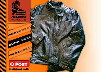 Men's Style Motorcycle Black Real Leather Biker Jacket Highest Quality Nappa