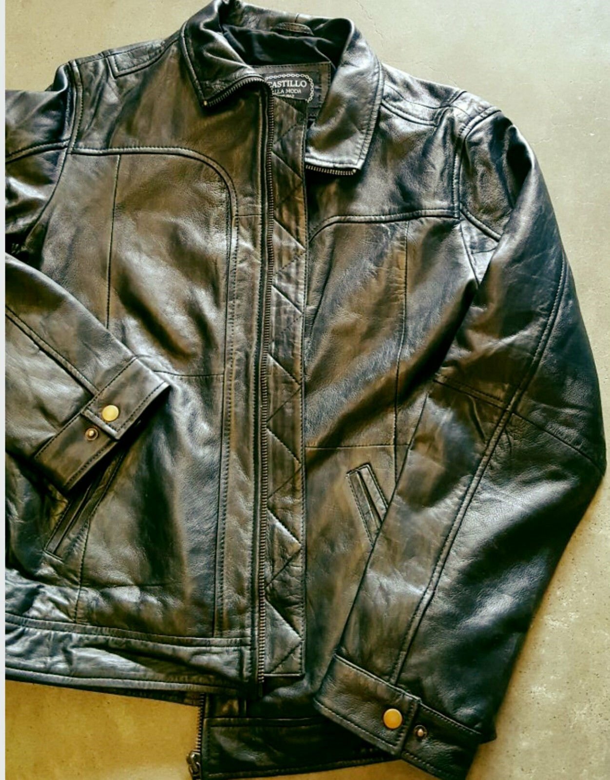 Men's Style Motorcycle Black Real Leather Biker Jacket Highest Quality Nappa