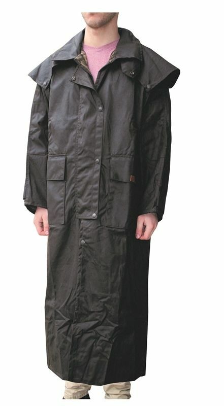 Outback Full Length Long Drizabone Style Oilskin Jacket Coat - M-3XL FREE GIFT