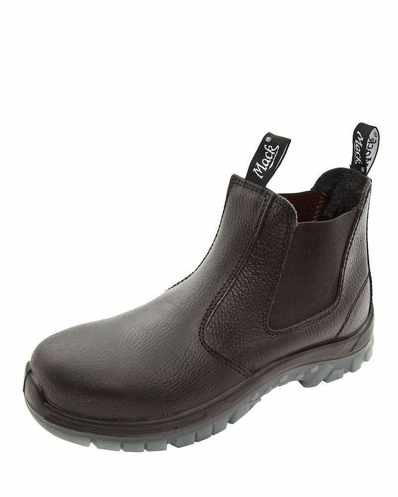 Mack Tradie MKTRADIE-BBF Steel Cap Safety Boot Slip On Elastic Sided FREE SOCKS