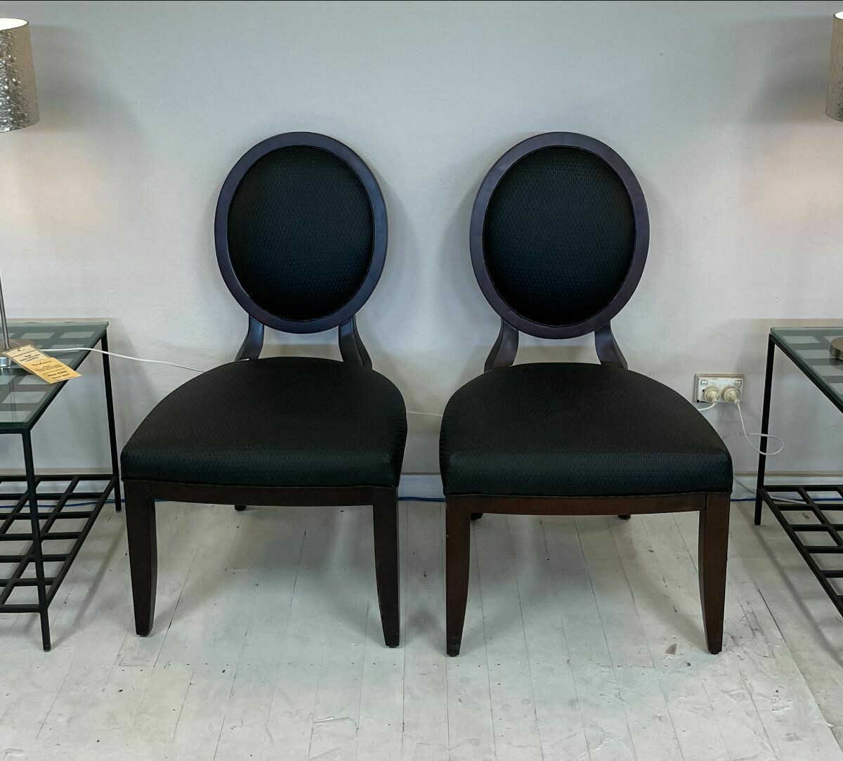 Centra Side Chair (pair) - in Wenge with faux leather