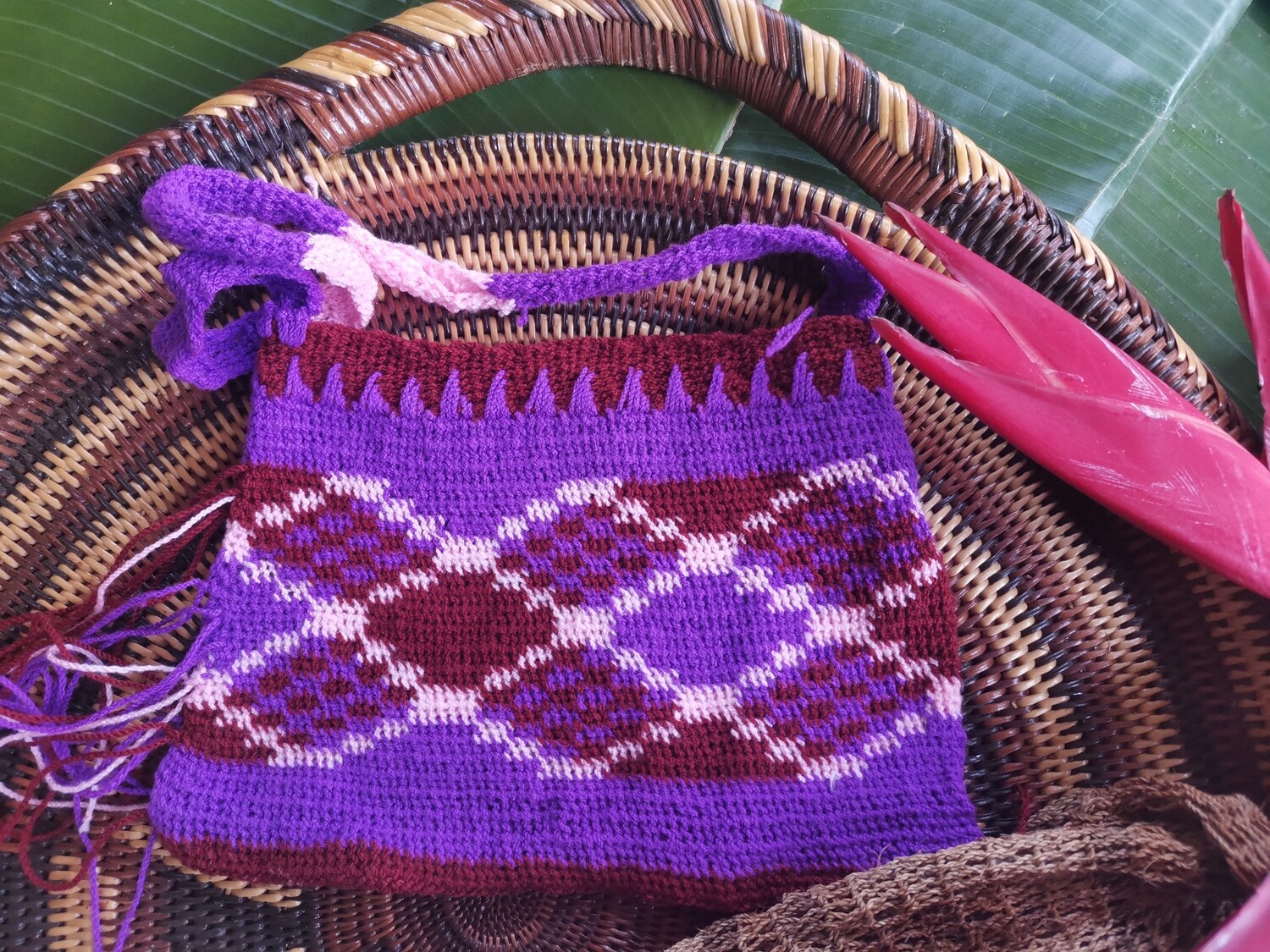 Small purple Bilum bag