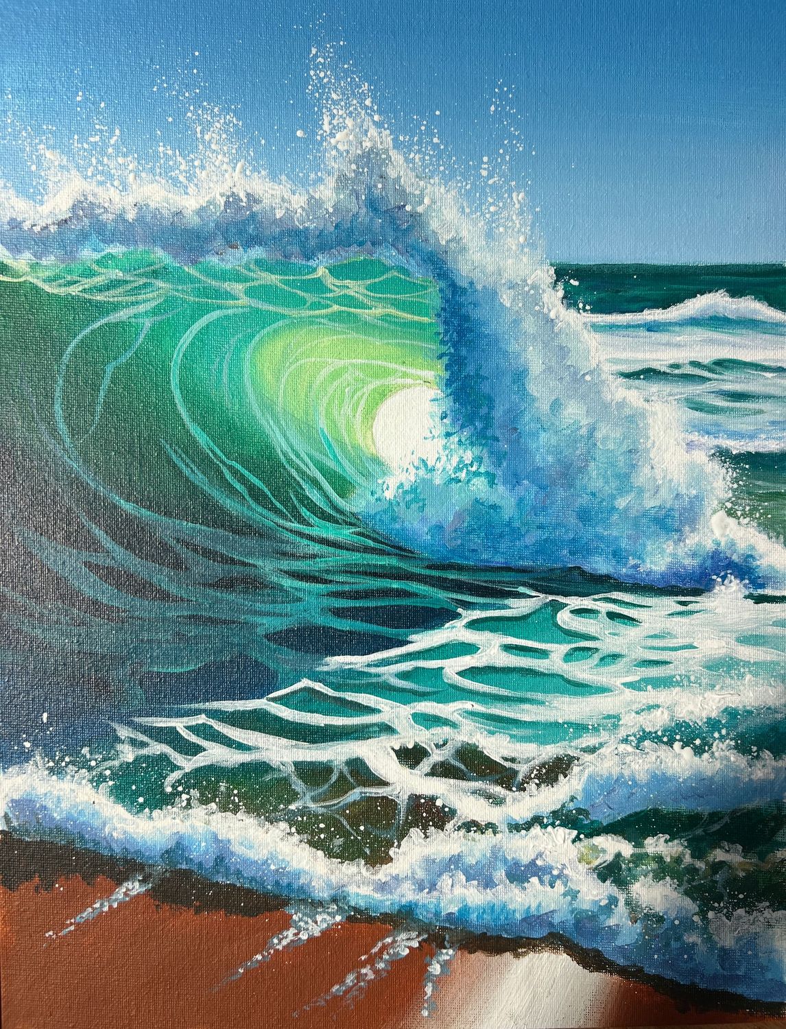 Watercolour - Acrylic wave workshop Watercolour - Acrylic wave workshop