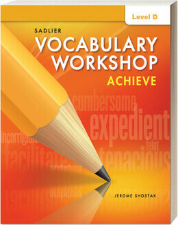 NOVENO - VOCABULARY WORKSHOP ACHIEVE LEVEL D BOOK + DIGITAL - SADL - 17 - ISBN 9781952540455