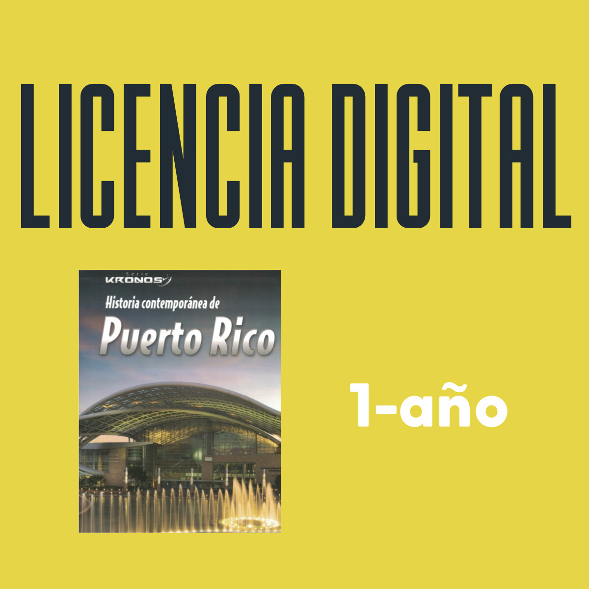 DUODECIMO - SERIE KRONOS HISTORIA CONTEMPORANEA DE PUERTO RICO LIBRO Y LICENCIA - PUBED - 20 - ISBN 9781879812734