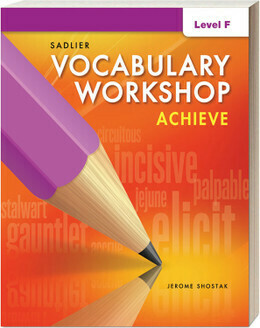 UNDECIMO - VOCABULARY WORKSHOP ACHIEVE LEVEL F BOOK + DIGITAL - SADL - 17 - ISBN 9781952540479