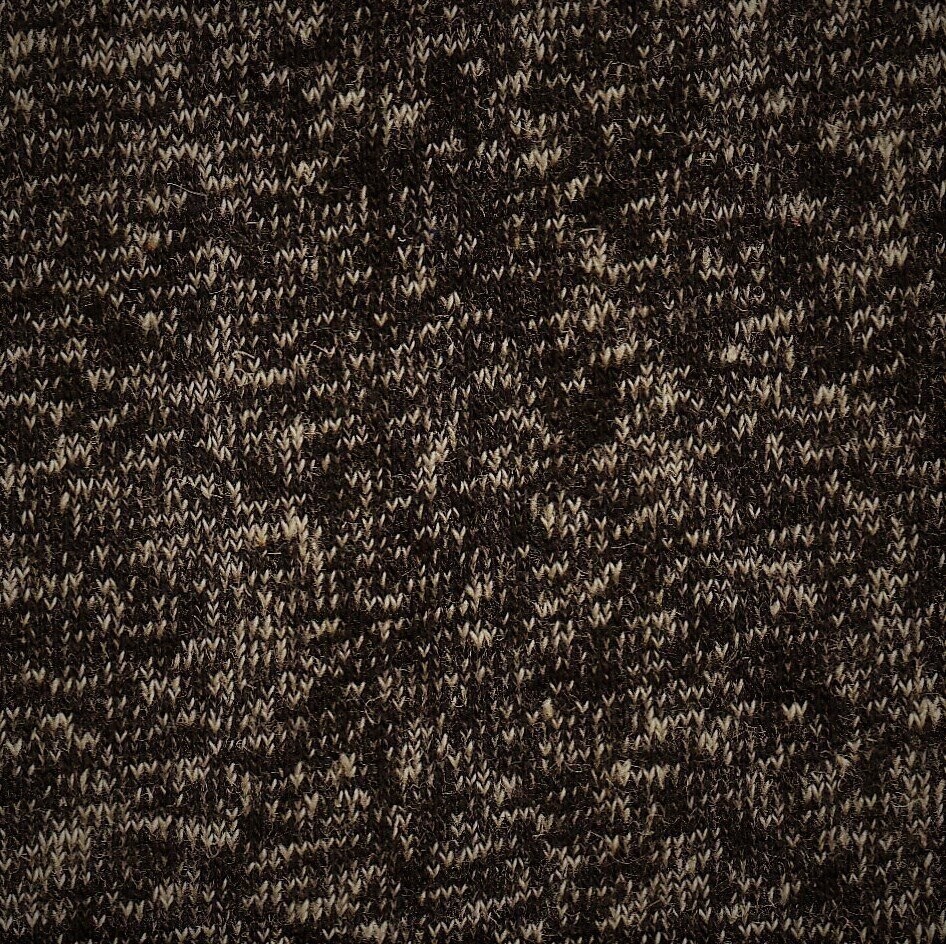 Black/Natural Yarn Dyed Hemp Jersey Knit , 55% Certified Organic Hemp , 45% Certified Organic Cotton , Width 30" Tubular , 7.4oz