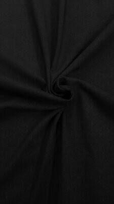 Black Heavy Hemp Stretch Jersey Knit , 53%Certified Organic Hemp , 43% Certified Organic Cotton , 4% Spandex , 9.5oz , OPEN WIDTH 60/64