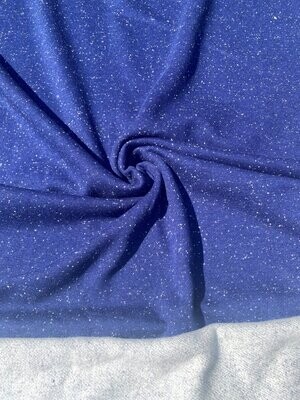 Cosmic Blue Yarn Dyed Hemp Fleece, 55% Hemp, 45% Certified Organic Cotton, Width 29" Tubular, 11.3oz.