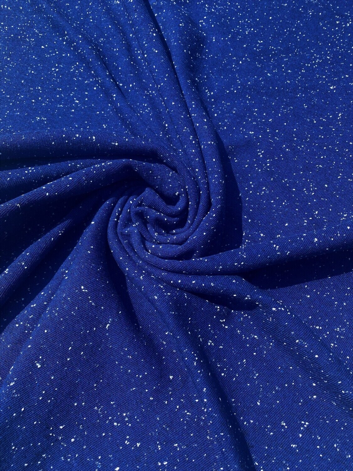 Cosmic Blue Yarn Dyed Hemp Jersey Knit, 55% Hemp, 45% Certified Organic Cotton, Width 30" Tubular, 7.4oz.