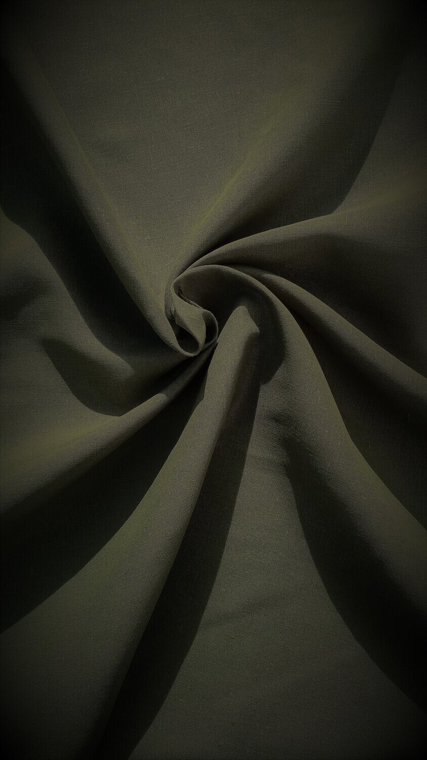 Olive Hempcel® Fabric Plain Weave, 55% Certified Organic Hemp , 45% Lyocell , Width 57/58", 6.2oz.