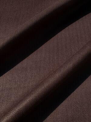 ​(Close out) Dark Brown Hemp Herringbone , 100%Hemp , 10.5oz , 57" width