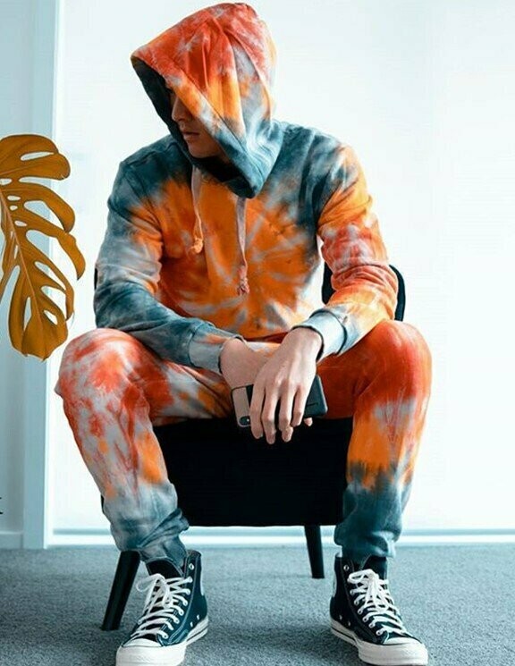 Tie dye mens sweatsuit Clearance