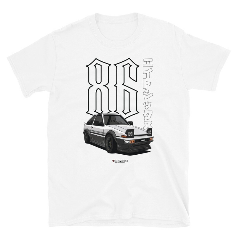 Chibi AE86 White Unisex T-Shirt