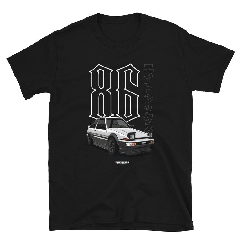 Chibi AE86 Black Unisex T-Shirt