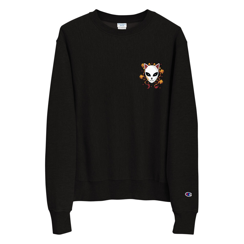 Kitsune Mask Metsu Kanji Champion Sweatshirt