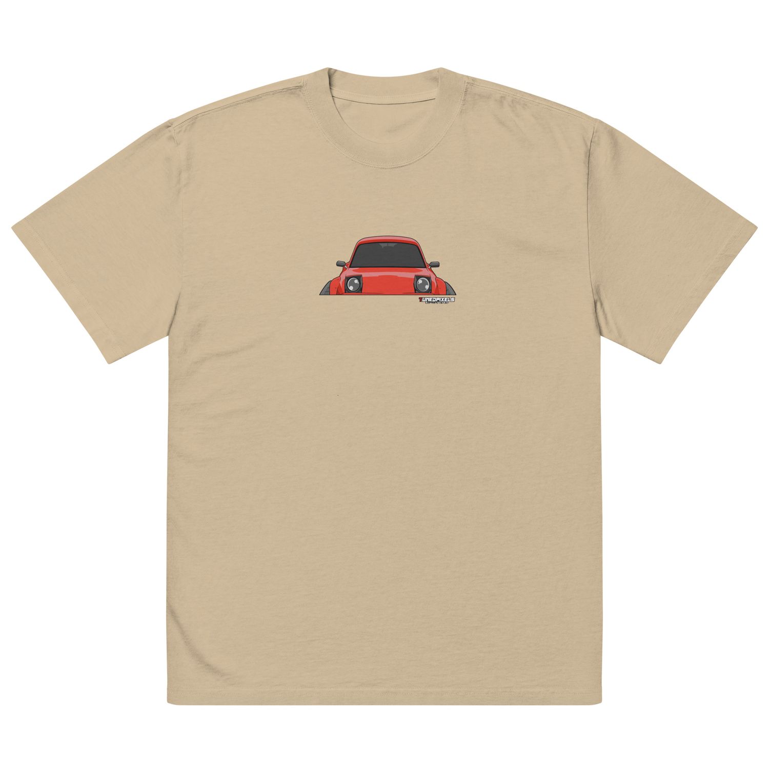 Miata Pop-up Headlights Peeker Oversized Faded T-shirt