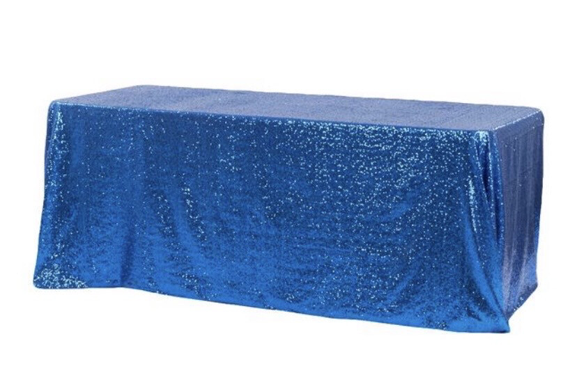 Royal Blue Sequin Tablecloth
