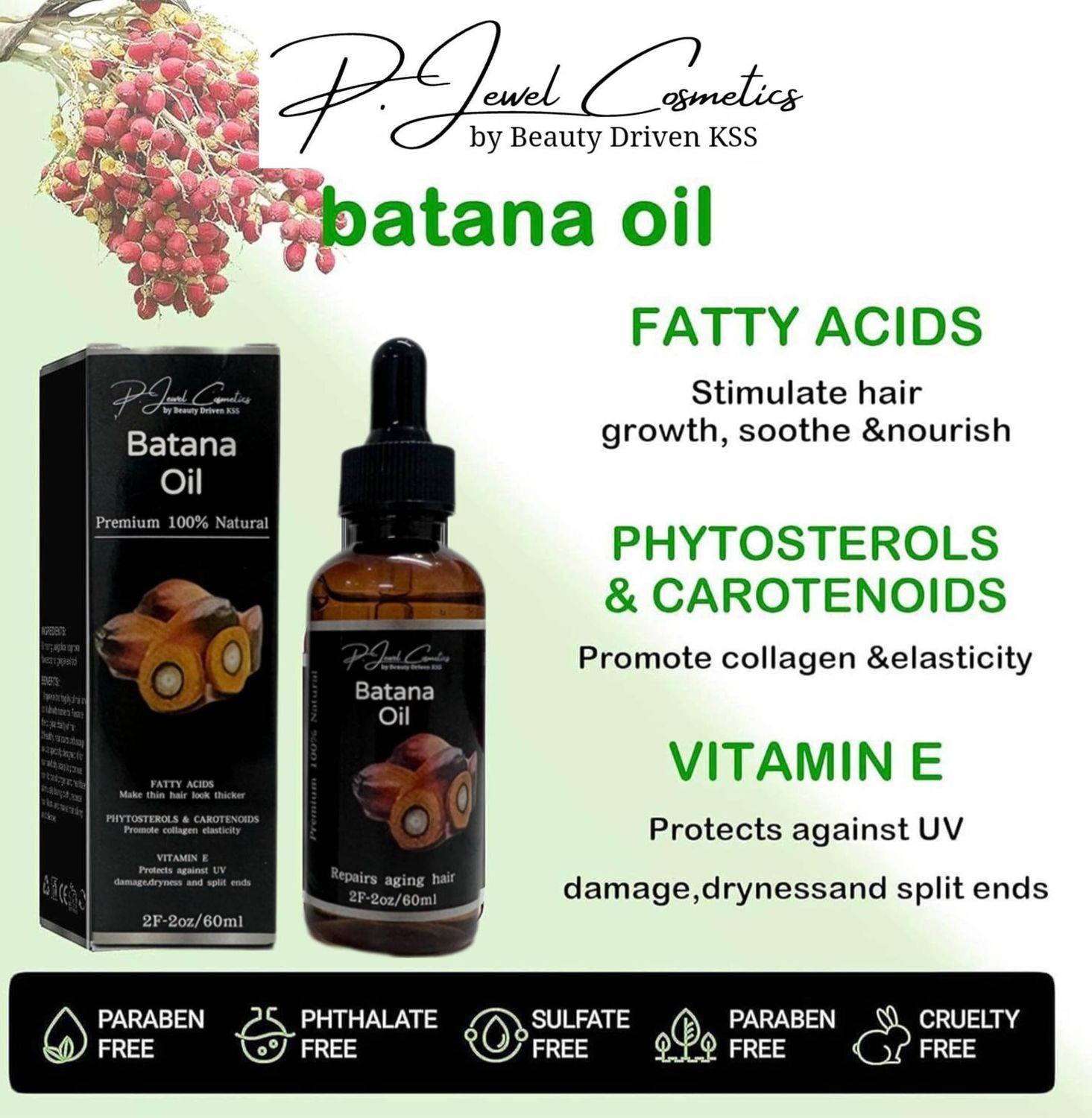 100% Natural Batana Oil Hair &amp; Skin Care