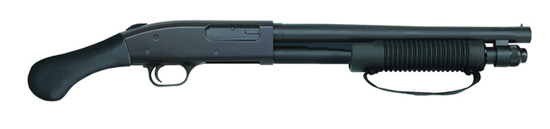 Mossberg 590 Shockwave, 12 ga, 14.375" Barrel, Cyl Bore, 3", Raptor Grip, Blue/Black, 6‑rd