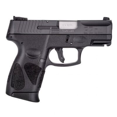 Taurus 1-G2C931-12 G2C Semi Auto Pistol, 9MM, Compact, Matte Black, 3.25&quot; Bbl, Polymer Grip, 12 +1 Rnd, Extra Mag, Adj Rear