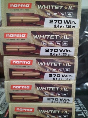 Norma Whitetail .270 win 130gr Soft Point 20rd Box