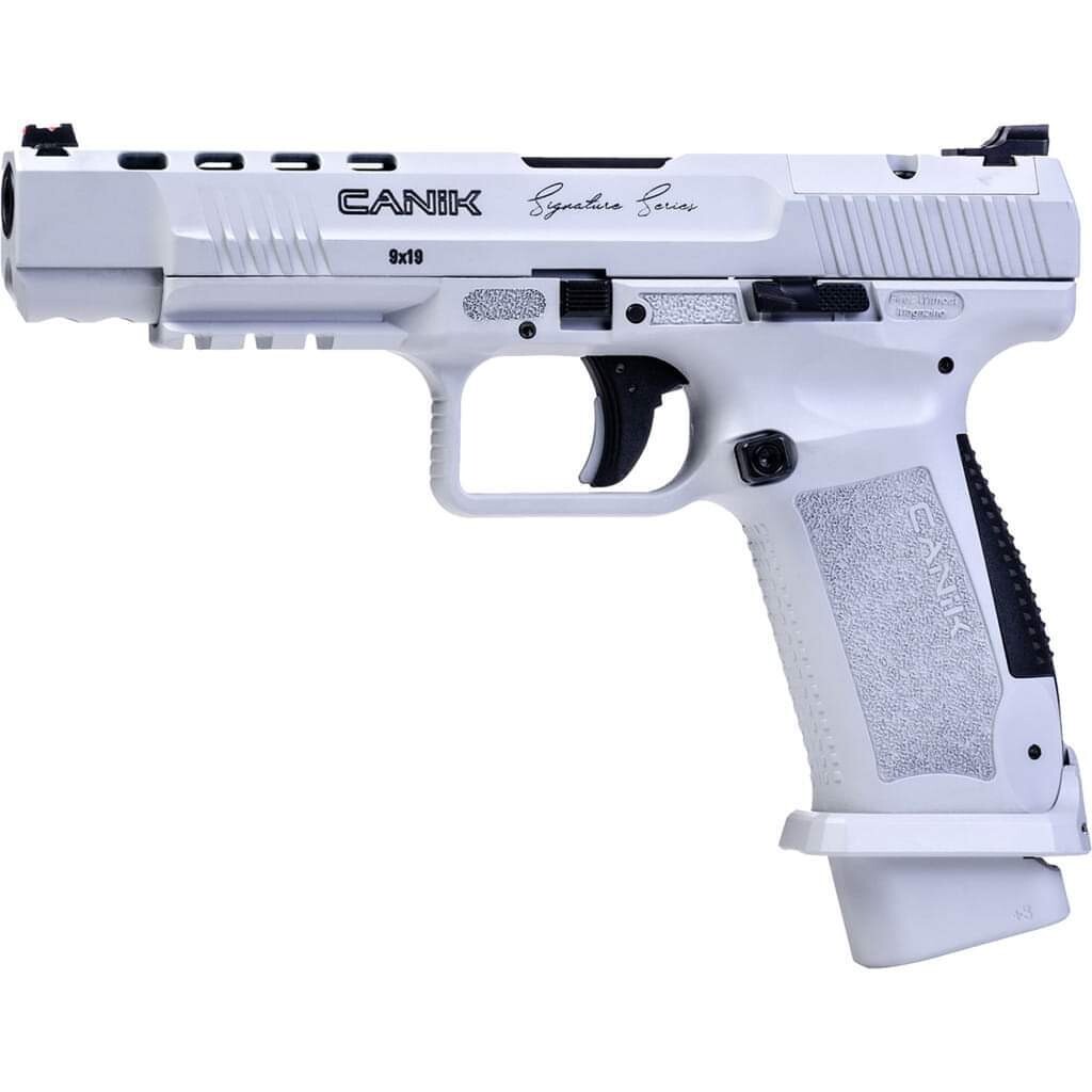 Century Canik TP9 SFX Whiteout Pistol 9mm 5.2 in. White Signature Series 20 rd.

Complete kit, optics ready, holsters and all!!!