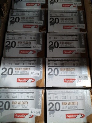 Aguila 20ga Buckshot 2 3/4&quot; 25rd Box
