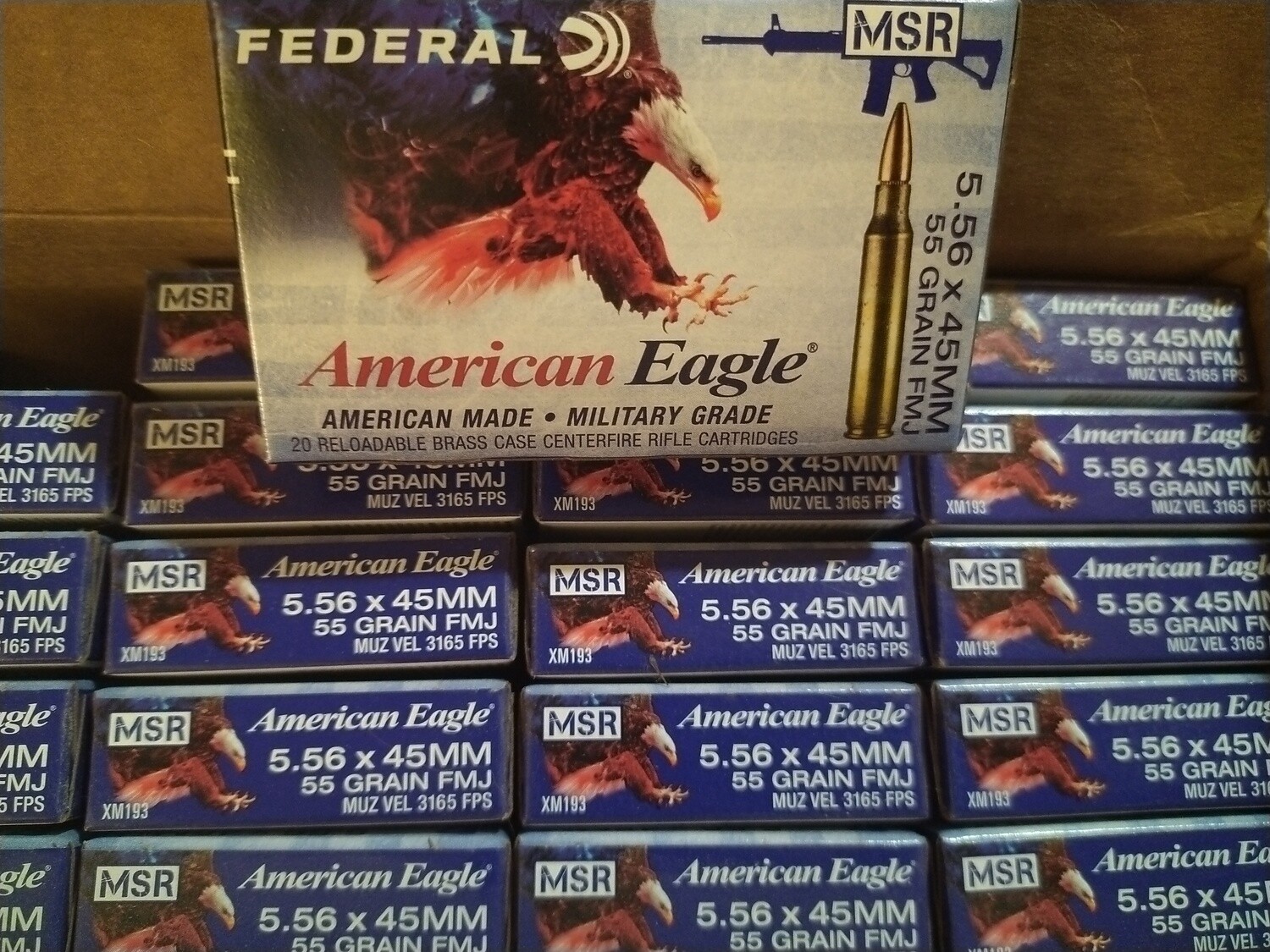 Federal American Eagle 5.56 55gr FMJ 20rd box