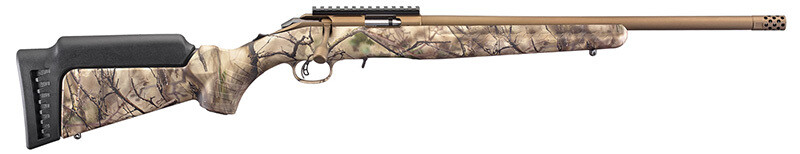 Ruger
American Rimfire, 22LR, 18&quot; Threaded Barrel, Burnt Bronze/Go Wild Camo, 9‑rd