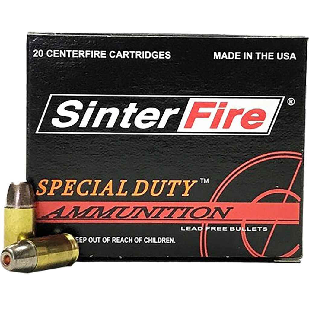 SINTERFIRE SPECIAL DUTY PISTOL AMMO 9MM 100 GR. HP 20 RD.