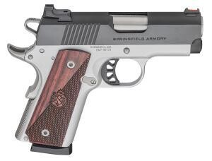 Springfield 1911 Ronin EMP 9mm, 3" Barrel, FO Front/Tact Wht Rear, Satin Alum/Blk, 9‑rd