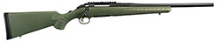 Ruger American Predator, 308 Win, 18" Threaded Barrel, Black/Moss Green Syn, Scope Rail, 4rd