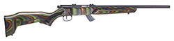 Savage MarkII Minimalist, 22LR, 18" Threaded Barrel, Black/Green Laminate, Accu Trigger, 10‑rd