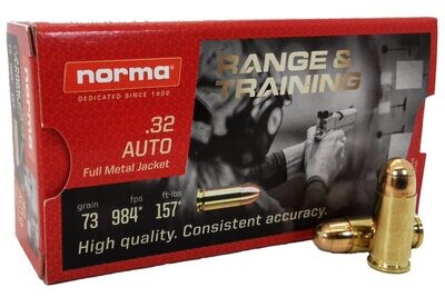 Norma .32auto 73gr FMJ 50RD