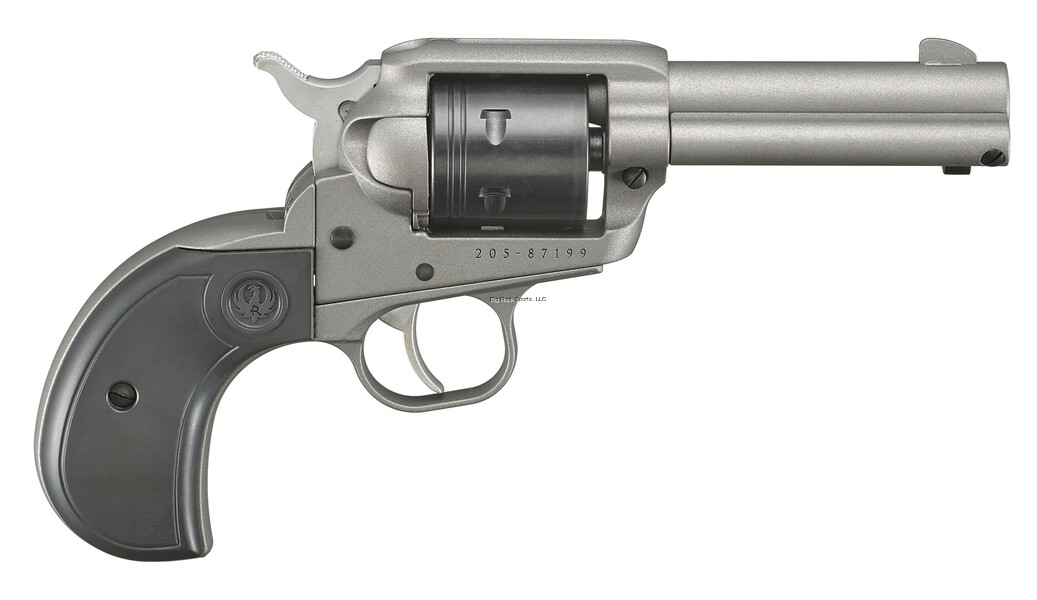 Ruger 2016 Wrangler Single Action Revolver, 22 LR, 3.75&quot; BBL, Silver Cerakote, Birdshead Grip, 6-Round