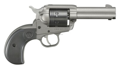 Ruger 2016 Wrangler Single Action Revolver, 22 LR, 3.75" BBL, Silver Cerakote, Birdshead Grip, 6-Round